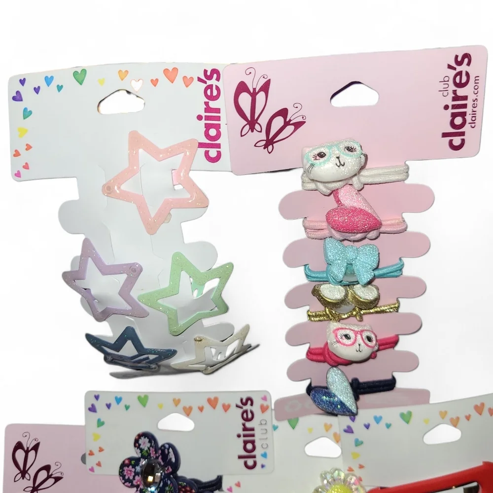 Claire's 6 Sets Of Girl's Hair Accessories! Variety! 💕 NWT'S!